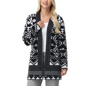 Frye Black Geometric Jacquard Cardigan – Women’s XXL (20)